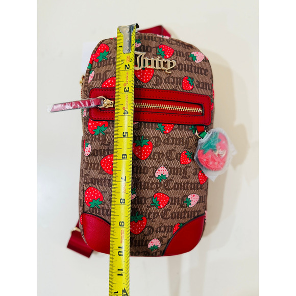 Juicy‎ Couture Backpack Purse Women Strawberry Pink Straps Bag Charm Handbag NWT main image 4